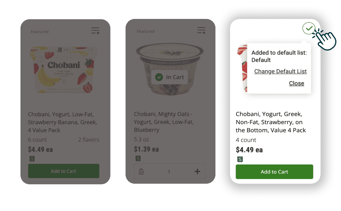 Mercatus new enhanced product card to items to default shopping list