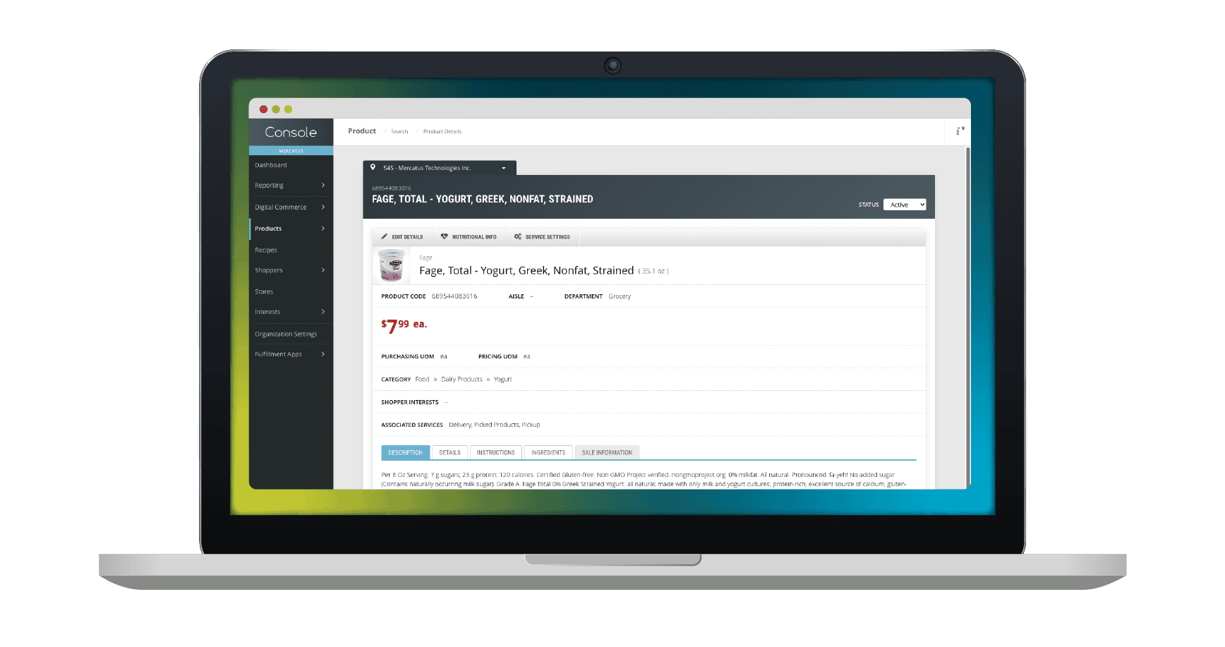 Mercatus Console integrated PIM